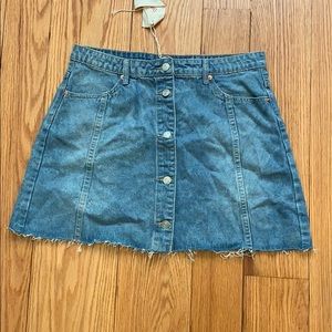 Ijoah denim button up skirts